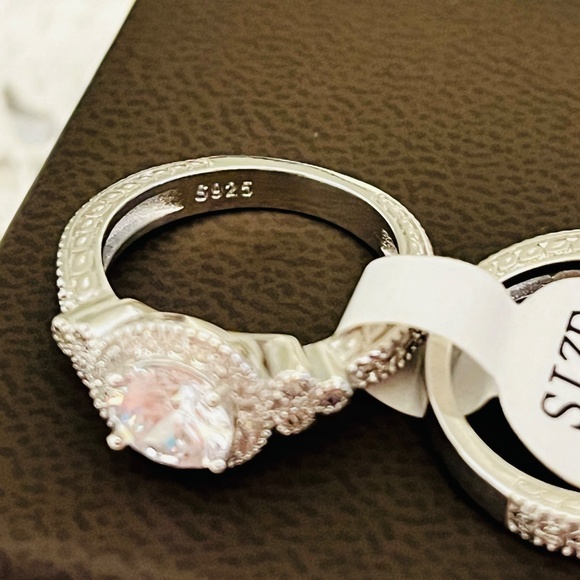 Sterling Silver CZ Stacking Engagement and Wedding Band Rings Size 6 NWT - Picture 8 of 8